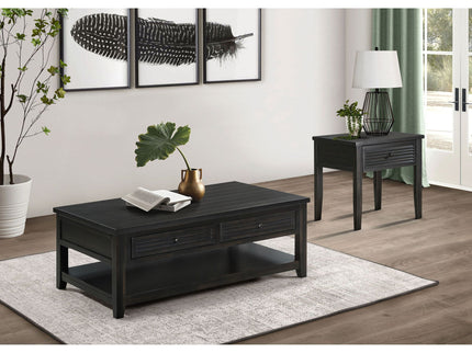 Sutter - 2 Piece Coffee And End Table Set - Dark Brown