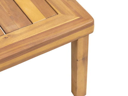 Acacia Wood Loveseat And Coffee Table Set With Cushions