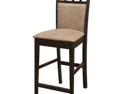 Upholstered Counter Height Stools (Set of 2) - Beige / Brown