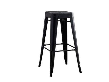 Backless Lightweight Bar Stools (Set of 2) - Black