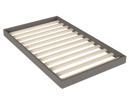 Upholstered Platform Bed With Trundle And 2 Sets Of USB Ports On Each Side, Fabric