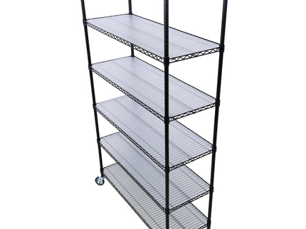 6 Tier 6000Lbs Capacity Nsf Metal Shelf Wire Shelving Unit, Heavy Duty Adjustable Storage Rack With Wheels & Shelf Liners For Commercial Grade Utility Steel Storage Rack