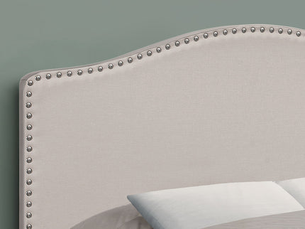 Full Size, Bed Headboard Only, Upholstered, Transitional - Beige
