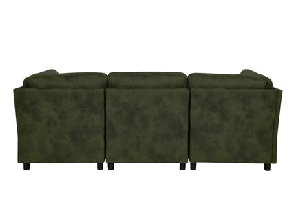Upholstered Modular Sectional With Custom Configuration And Removable Cushions