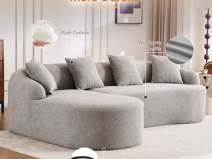 Combined Sofa With 4 Pillows
