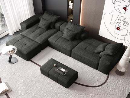 Modern Oversized Diy Combination, Modular Sectional Sofa With Pillows