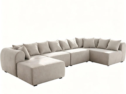 8 Seater U-Shaped Couch With Ottoman