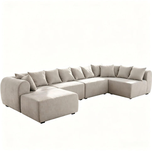 8 Seater U-Shaped Couch With Ottoman
