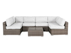 White / 2 Pc. U-Shaped Sectional, Table