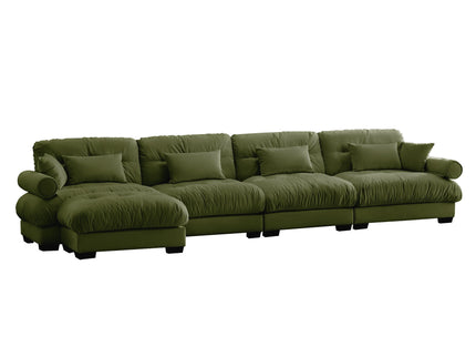 Super Comfort Oversized Modular Sectional Sofa With Movable Ottoman