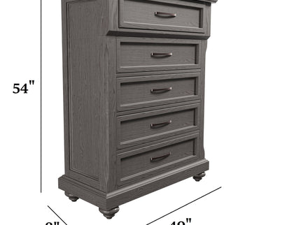 1 Piece Chest With Unique Legs - Antique Gray