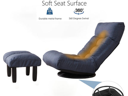 Adjustable Japanese Reclining Floor Chair Sofa With Metal Frame For Living Room