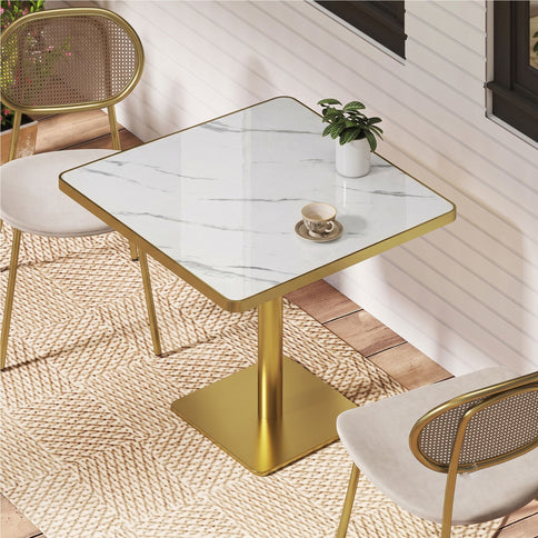 Square Small Kitchen Table With Pedestal Base