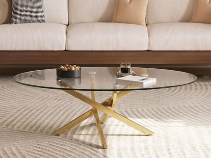 Oval Coffee Table For Living Room - Gold