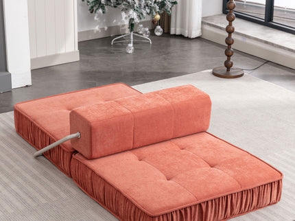 Folding Sofa With Removable Back Cushion, Convertible Futon Sleeper Chair
