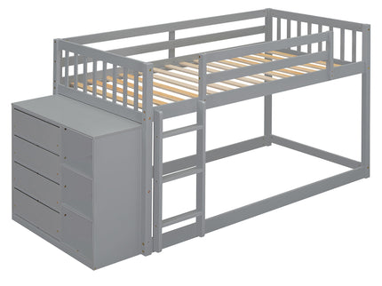Bunk Bed With 4 Drawers And 3 Shelves
