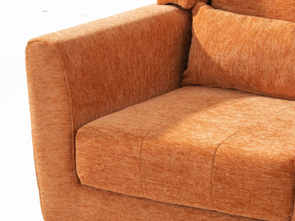 Modern Accent Chair, Arm Chairs For Living Room, Upholstered Mordern Armchair, Comfy Soft Padded Lounge Chair In Small Space, Bedroom, With Pillow, Solid Wood Leg