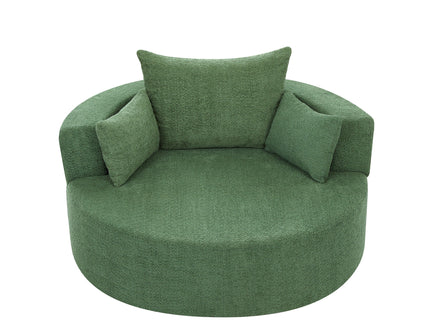360° Swivel Accent Barrel Chair With 3 Removable Pillows For Living Room
