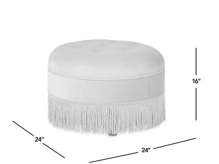 Yolanda - Round Upholstered Accent Ottoman