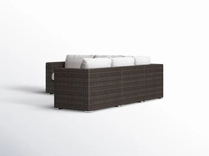 Luxurious Wicker Patio Sectional With Weather Resistant Sunbrella Cushions