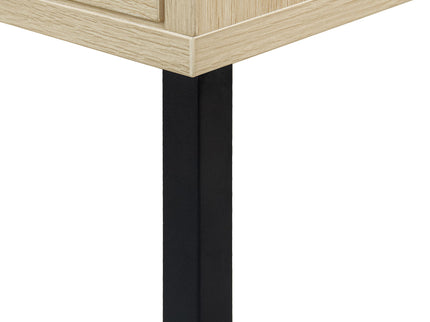 Modern Rattan 3 Door Shoe Rack Cabinet For Entryway
