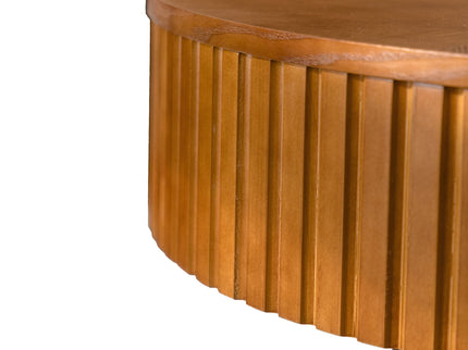 Round Retro Coffee With Solid Wood Legs