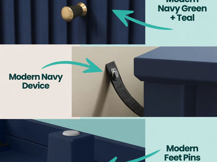 Modern 6 Drawer Fluted Dresser