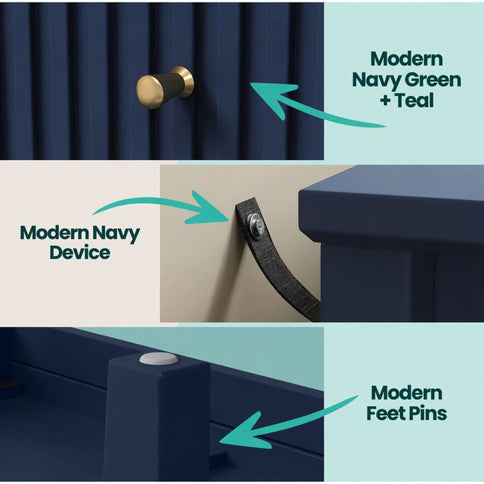 Modern 6 Drawer Fluted Dresser