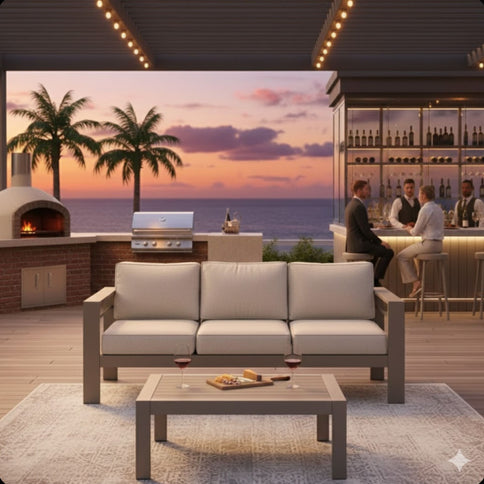 Outdoor Patio Set All-Weather & Thick Cushions