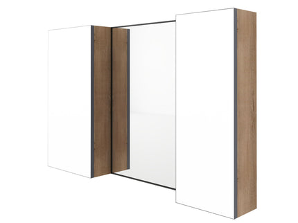 43.3" Wall Mounted Bathroom Cabinet With Adjustable Shelves, Door Storage Cabinet - Imitative Oak