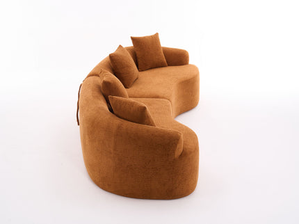 4 Seater Sofa With Fabric, 30D, 60 Hardness Full Sponge, 4 Pillow For Living Room, Home Furniture Sleeper Sectional Sofa For Apartment