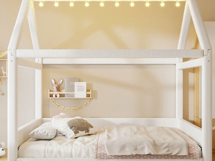 Upholstered House Style Daybed With LED Light Strips