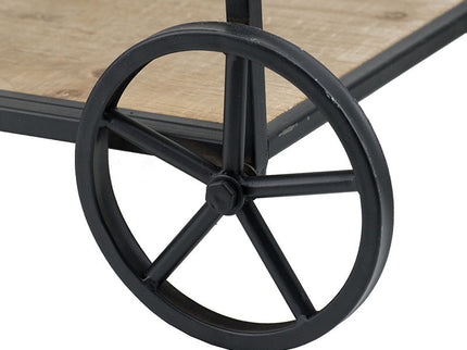 Shelf With Wheel - Black / Brown