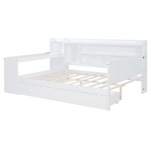Daybed With 3 Drawers USB Ports And Desk