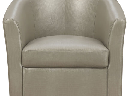 Swivel Armchair With Barrel-Back Design
