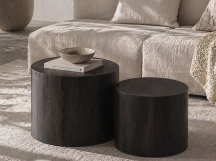 Modern Round Nesting Coffee Table (Set of 2)