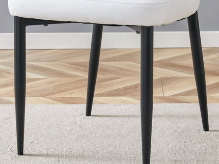 Minimalist Ergonomic Dining Chair With Curved Backres (Set of 4)