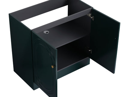 Contemporary Freestanding Bathroom Vanity With Resin Sink & Soft-Close Cabinet Doors