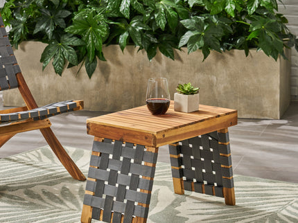 Outdoor Wooden Foldable Side Table - Teak