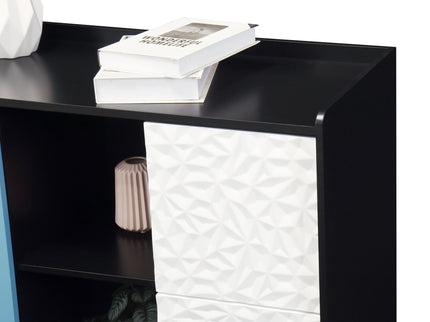 Modern Sideboard Buffet Cabinet With Doors And Unique Panel Styling