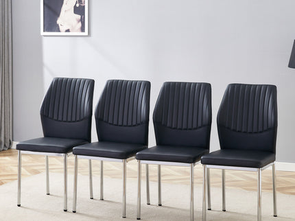 Luxury Simple High Resilience Dining Chair With Metal Legs
