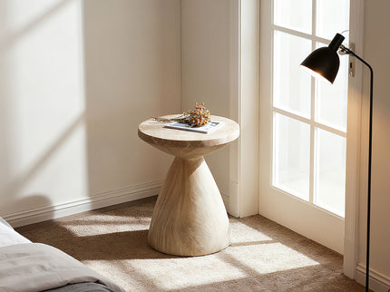 Outdoor Geometric End Table - Marble
