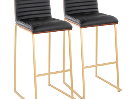 Mason Mara - Contemporary Versatile Desig Fixed Height Barstool (Set of 2)
