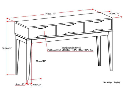 Harper - Handcrafted Console Sofa Table