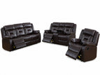 Dark Brown / Manual / 3 Pc. Sofa, Loveseat, Chair