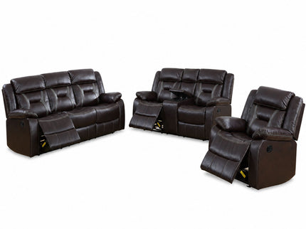 Living Room Set With Pillow Armrest And Tufted Backrest