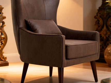 Leisure Chair With Curved Backrest