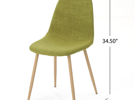 Modern Minimalist Fabric Dining Chair With Iron Legs