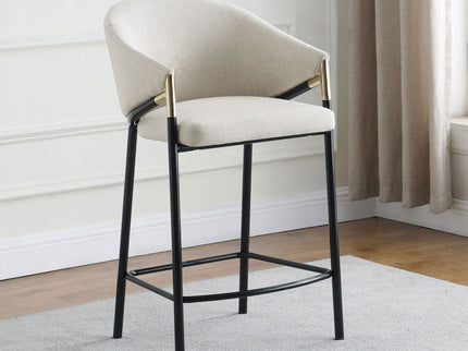 Sloped Arm Counter Stools (Set of 2) - Beige