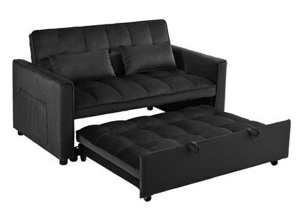 3 In 1 Pull Out Couch Convertible Sofa Bed With Reclining Backrest